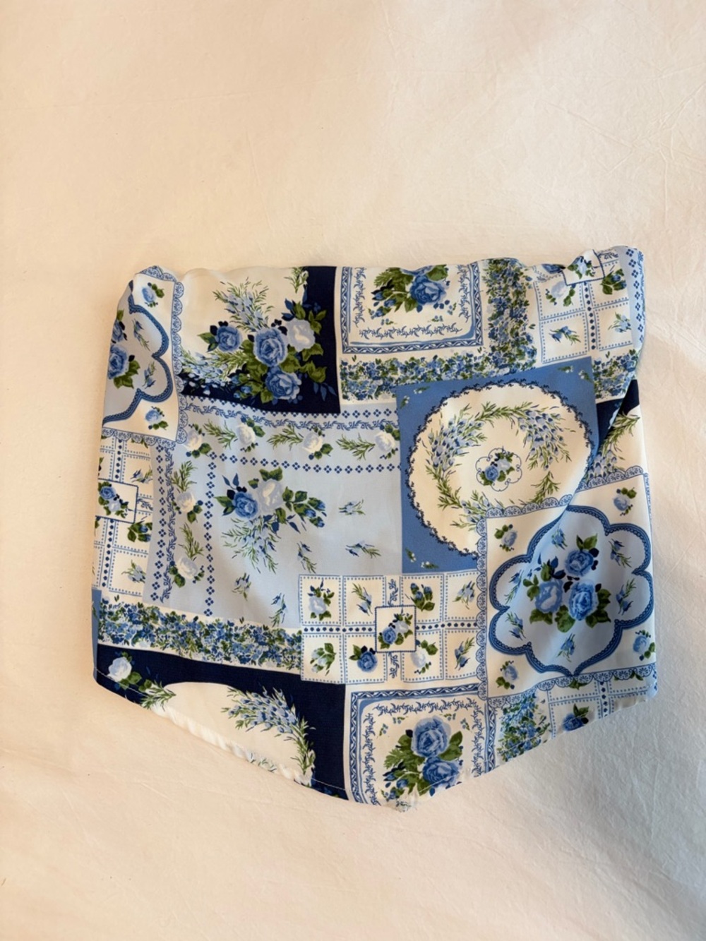 Abercrombie & Fitch Blue Floral Patchwork Bandana